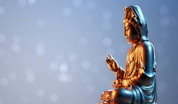 Statua Buddha Meditazione Zen Yoga Pace Spirituale Simbolo Tradizionale — Foto Stock