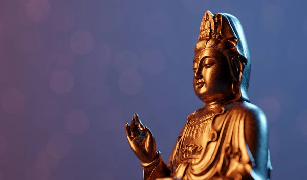 Statua Buddha Meditazione Zen Yoga Pace Spirituale Simbolo Tradizionale — Foto Stock