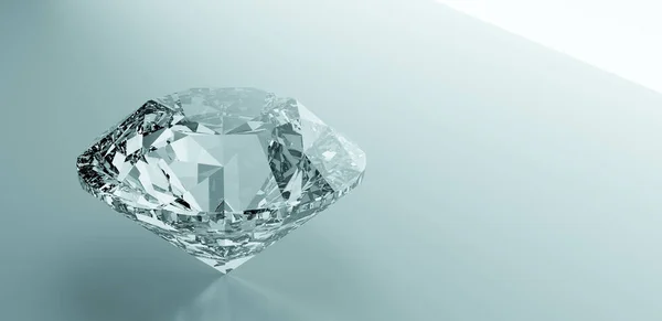 Diamante Taglio Brillante Gioielli Preziosi Illustrazione — Foto Stock