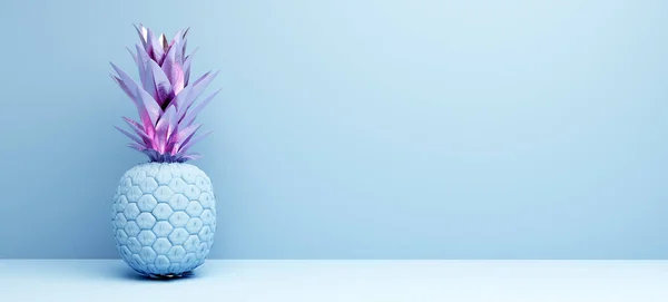 Ananas Peint Dans Des Couleurs Pastel Décoration Rendu — Photo