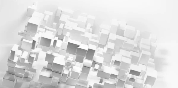 Абстрактный Белый Кубический Фон Современный Низкий Контрастный Фон Обои Иллюстрация — стоковое фото