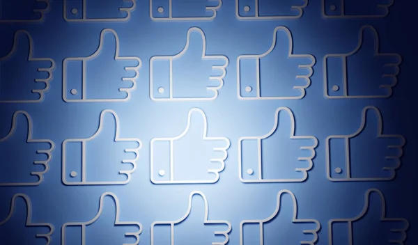 Network Social Media Hand Icon Symbol Render — Stock Photo, Image