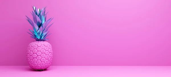 Ananas Malowany Pastelowych Kolorach Dekoracji Renderowanie — Zdjęcie stockowe