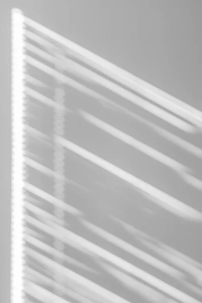 Duvardaki Pencere Perdelerinin Gölgesi Minimalist Işık Arkaplanı — Stok fotoğraf