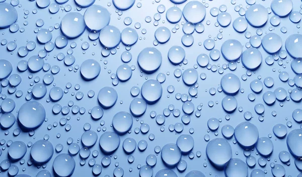 Gotas Agua Fondo Azul Textura —  Fotos de Stock