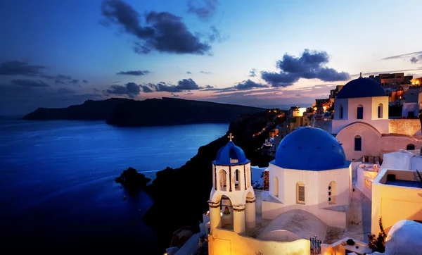 Oia ciudad en la isla de Santorini — Foto de Stock