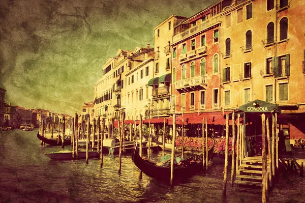 Venedik Canal Grande ve gondol — Stok fotoğraf