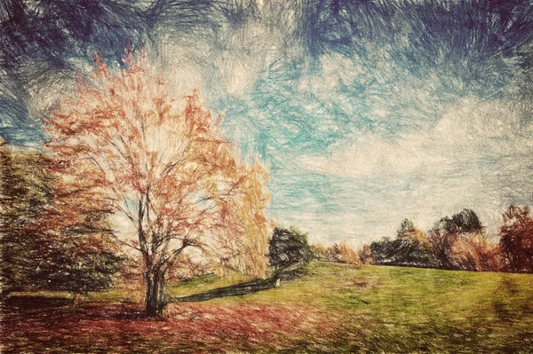 Осенний парк. — стоковое фото