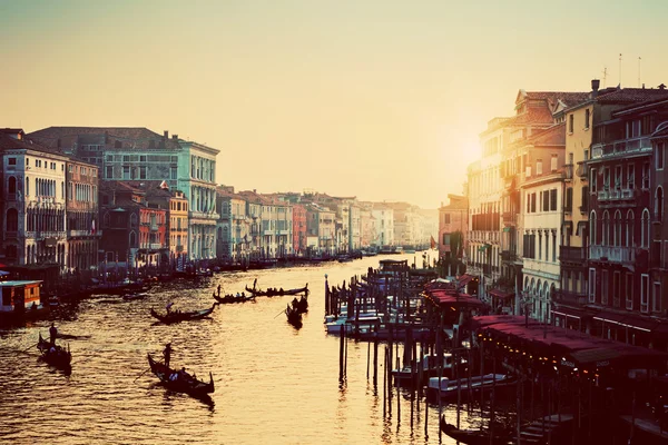 Gondels op Grand Canal, Venice — Stockfoto