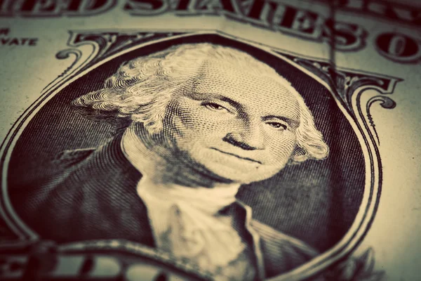 One dollar bill close up. — Stock Photo, Image