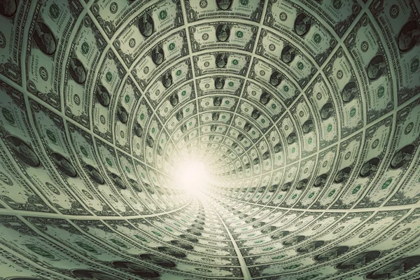 Tunnel of money — Stock Photo, Image