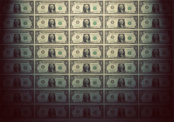 Wallpaper of one dollar banknotes. — Stock Photo, Image
