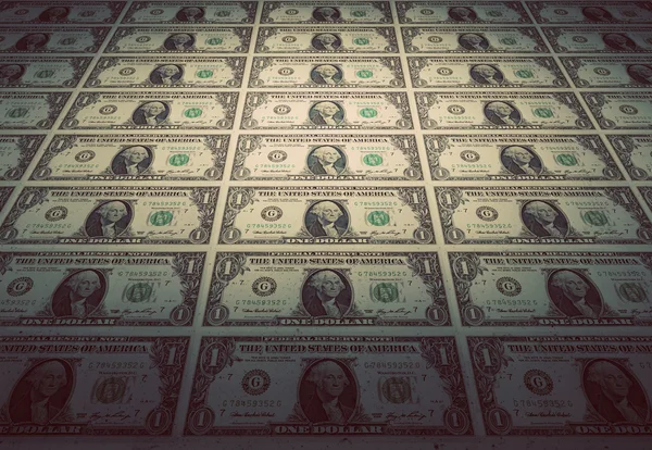 Fond d'écran de billets d'un dollar . — Photo