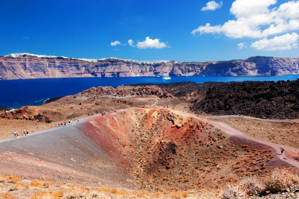 Nea Kameni vulkanische eiland — Stockfoto