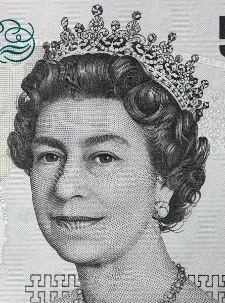 Queen Elizabeth II on  banknote Royalty Free Stock Photos