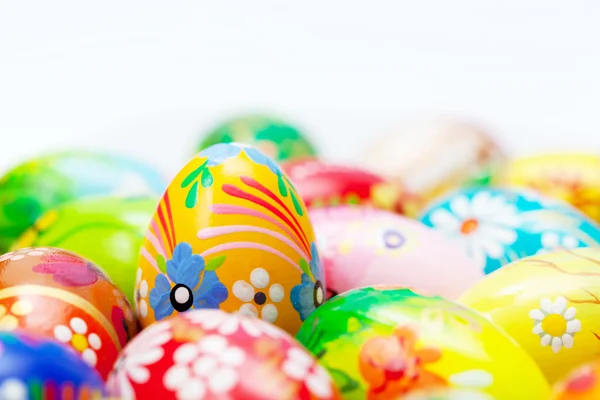 Colección de huevos de Pascua hechos a mano . — Foto de Stock