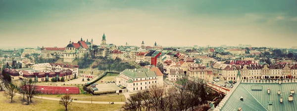 Lublin régi város panorama, Lengyelország. — Stock Fotó