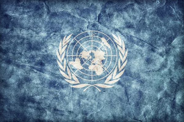 Grunge Verenigde Naties vlag — Stockfoto