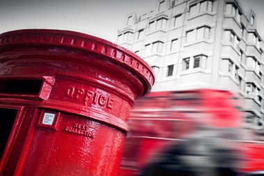 Traditional red mail letter box clipart