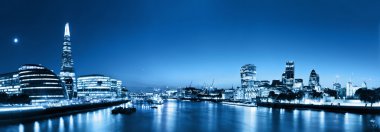 London skyline panorama at night clipart