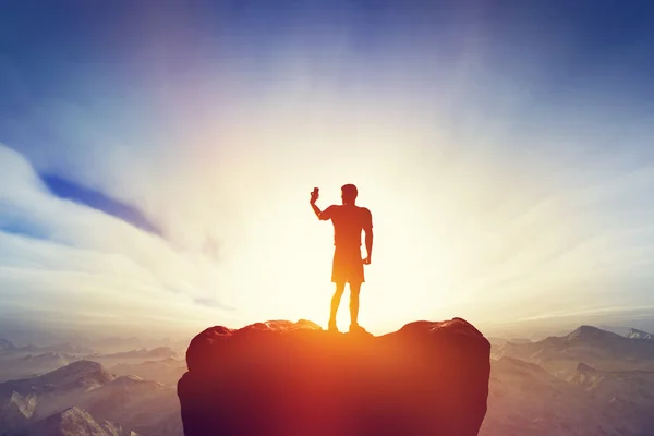 Hombre tomando una foto, selfie — Foto de Stock