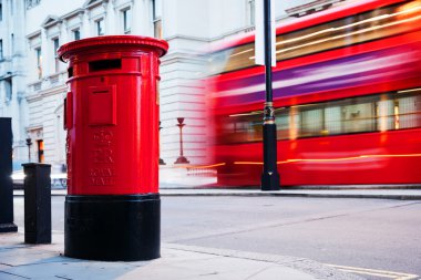 Traditional red mail letter box clipart