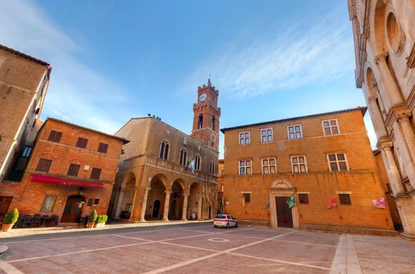 Altstadt von Pienza in der Toskana, — Stockfoto