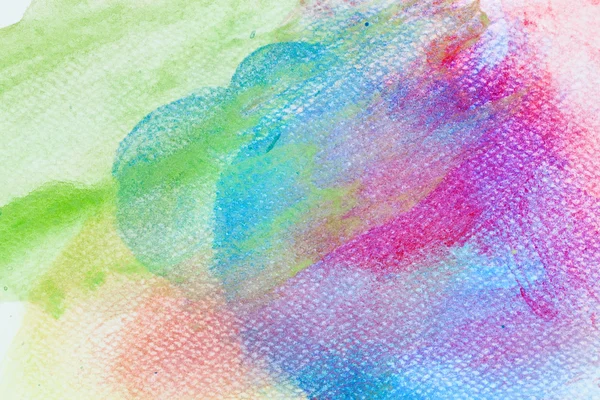 Colorful watercolor paint on canvas — Stock Photo, Image