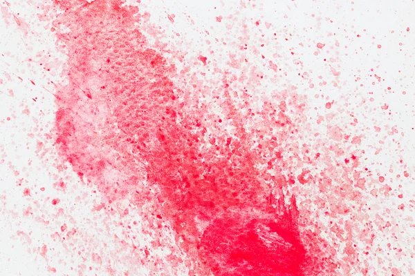 キャンバスに赤い水彩絵の具 — ストック写真