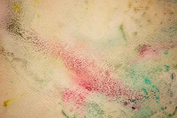 Colorful watercolor paint on white canvas — Stock Photo, Image