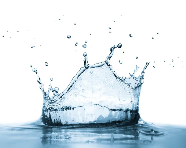 Salpicadura de agua sobre fondo blanco — Foto de Stock