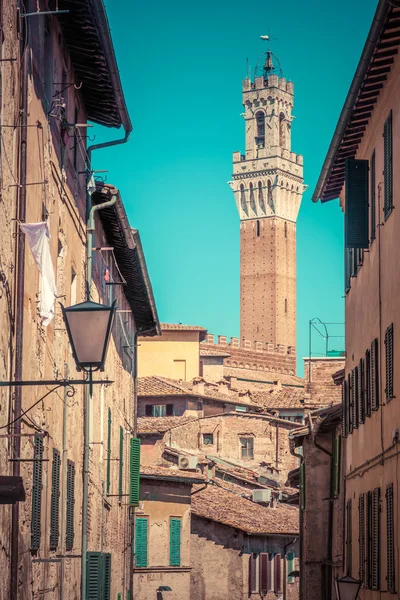 Ιταλική Torre del Mangia — Φωτογραφία Αρχείου