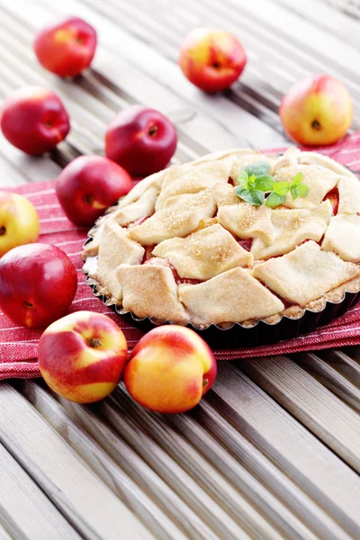 Nectarine tart — Stock Photo, Image