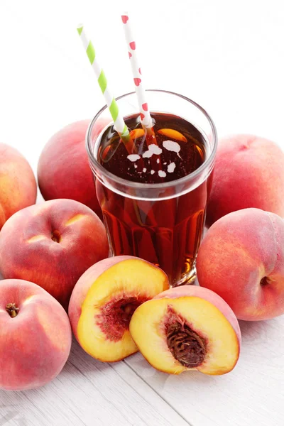 Peach ice tea — Stockfoto