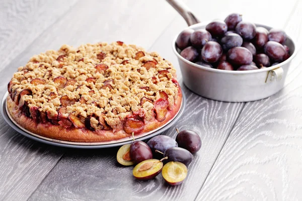 Pflaumenkuchen — Stockfoto