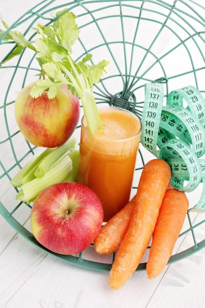 Zanahoria y zumo de manzana — Foto de Stock