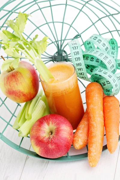 Zanahoria y zumo de manzana — Foto de Stock