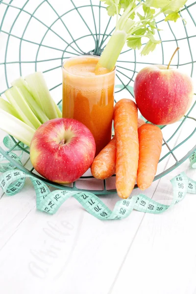 Zanahoria y zumo de manzana — Foto de Stock