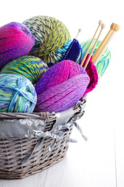 Lots of colorful wool clipart