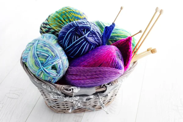 Muita lã colorida — Fotografia de Stock