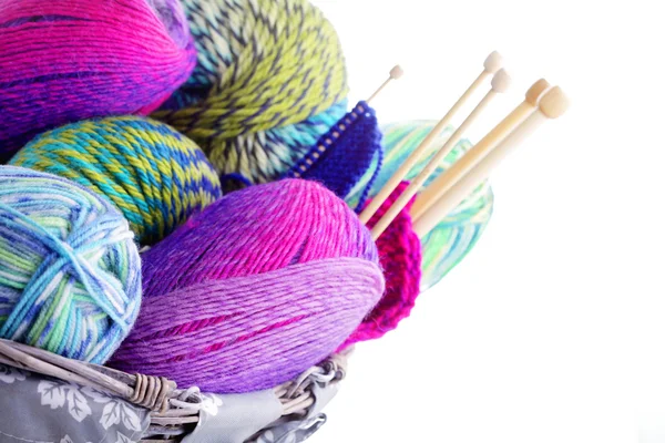 Un sacco di lana colorata — Foto Stock