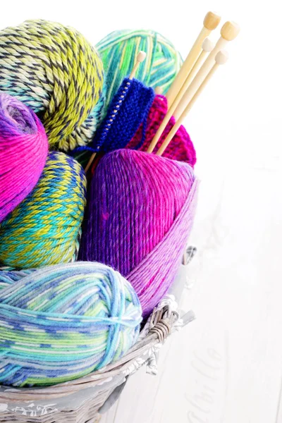 Lots of colorful wool — Stock Photo, Image