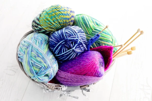 Lots of colorful wool — Stock Photo, Image