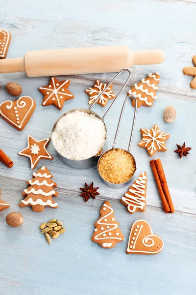 Karácsonyi mézeskalács sütik — Stock Fotó