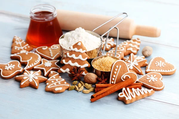 Lebkuchen zu Weihnachten — Stockfoto