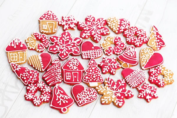 Deliziosi biscotti di pan di zenzero di Natale — Foto Stock