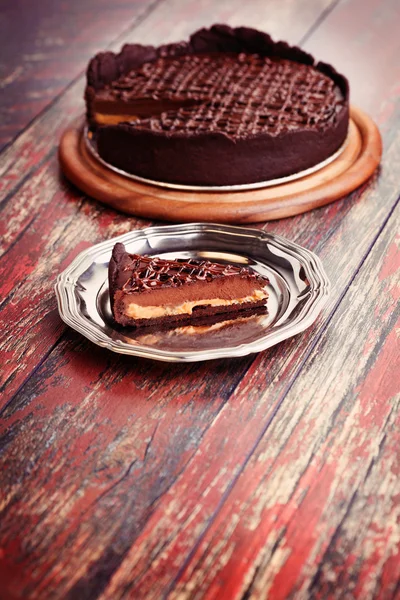 Homemade chocolate tart — Stock Photo, Image