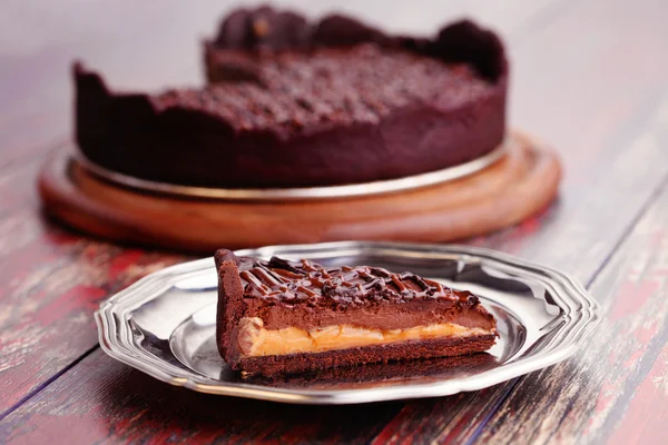 Homemade chocolate tart — Stock Photo, Image