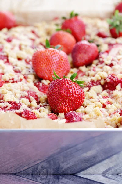 Homemade strawberry pie — Stock Photo, Image