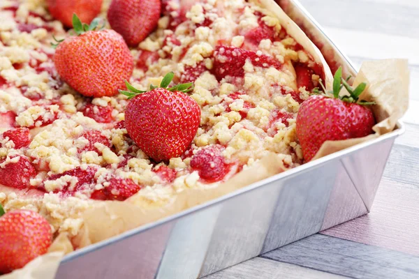 Homemade strawberry pie — Stock Photo, Image